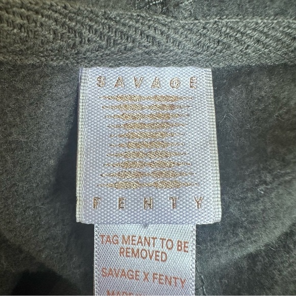 Savage X Fenty Forever Showgirl Hooded Onesie Darknight Grey Size Small Jumpsuit - Picture 15 of 15